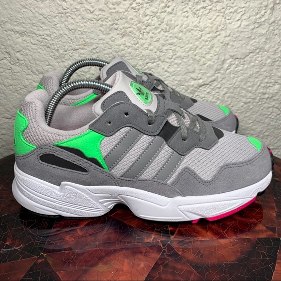 adidas Shoes - NEW Adidas Yung-96 J Gray Green Lace Up Sneakers